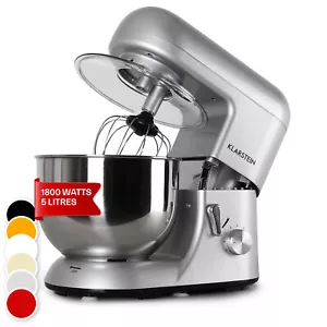 1200W Küchenmaschine mit 5,2-L Schüssel Rührgerät Knetmaschine Teigkneter 1,6 PS - Bild 1 von 6