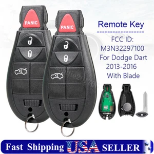 2 Replacement For 2013 2014 2015 2016 Dodge Dart Remote Car Key Fob 56046771 - Picture 1 of 7