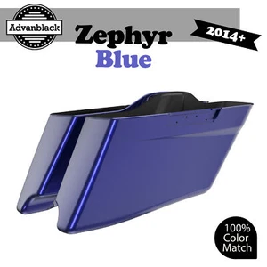 ZEPHYR BLUE Advanblack CVO Tapered Extended Saddlebag Fits 14+ Harley Touring - Bild 1 von 7