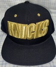 Mitchell & Ness New York Knicks Black Gold Suede Under Snapback Hat NBA Cap OG