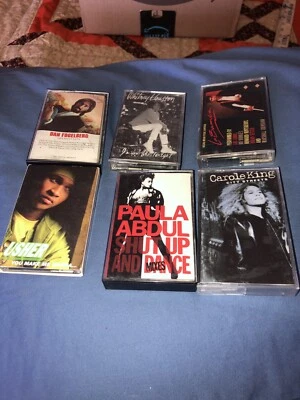 6 Cassette Tapes Fogelberg Houston La bamba Usher Carole King Paula Abdul Tested - Image 1 of 4