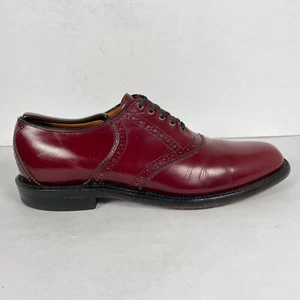 Sebago Oxford Loafers Mens Size 9.5 C Red Leather Lace Up Casual Dress Shoes - Picture 1 of 11