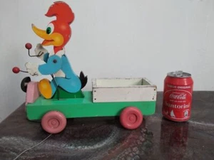 Rare Woody WoodPecker toy vintage 1955 handmade unique rare wood looney tunes - Picture 1 of 7