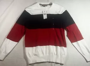 Tommy Hilfiger Sweatshirt Herren rot weiß & blau Größe Small 59,50 $ Einzelhandel neu - Bild 1 von 7