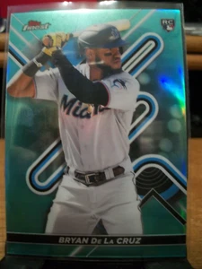 BRYAN DE LA CRUZ 2022 Topps Finest Aqua Refractor Marlins RC /199 - Picture 1 of 1