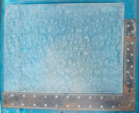 Early 1900s Glass Pane Florentine Pattern Pressed 10 3/4" X 8" Vintage Private Cover
