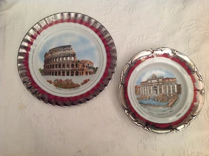 Vintage Rome Colosseum Fountain di Trevi Porcelain Porcelain Souvenirs - Picture 1 of 10