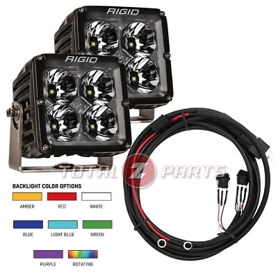 Rigid® Radiance+ Pod XL 4-inch Cube LED RGBW Lights 8-Color Backlight (Pair) - Image 1 of 4