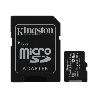 Memory Card microSD 128GB Kingston SDCS2 UHSI C10 V10 A1 per smartphone tablet - Immagine 1 di 3