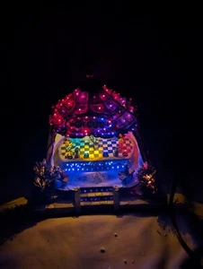 Vintage NOS HOLIDAY HOME ACCENTS Christmas Village Fiber Optic Circus W/ Sound - Picture 1 of 15