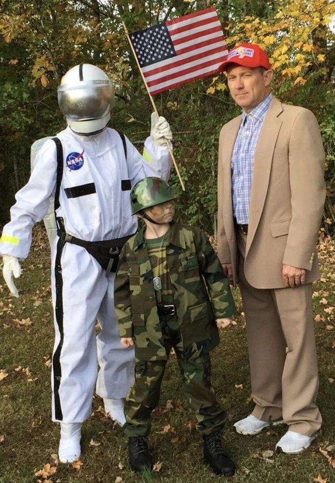 Traje de astronauta de la NASA Disfraz para adulto | Blanco | Talla L | Hecho en casa Foto 1 de 1