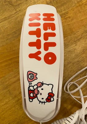 Vintage Phone Hello Kitty Landline White Pink Sanrio Dialing 2009 Rare telephone - Image 1 of 3