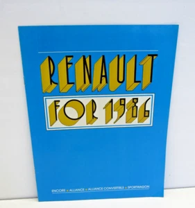Vintage Renault For 1986- 4 Models Covered- Full Color-Rare! Brochure #PM-39 - Picture 1 of 8