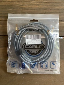 Cavo AUX da 3,5 mm maschio a maschio cavo audio stereo grigio 6 piedi - Foto 1 di 4