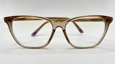 Gafas TOM FORD TF5762-B 045 marrón cristal para mujer ojo de gato azul claro Foto 1 de 4