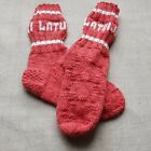 Hand-knitted socks with country Latvija healty socks gift winter Latvia