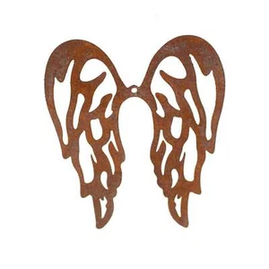 Engelsflügel Edelrost ca16×11,5cm Metall Engel Deko Flügel Weihnachten Garten - Bild 1 von 3