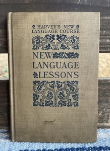 ✅ Vtg Harvey's New Language Course New Language Lessons American Book Co. 1900 - Picture 1 of 24