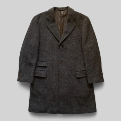 Мужское пальто Balmain из коричневой шерстяной/мохеровой/полиамидной смеси — размер EU48R - Изображение 1 из 4