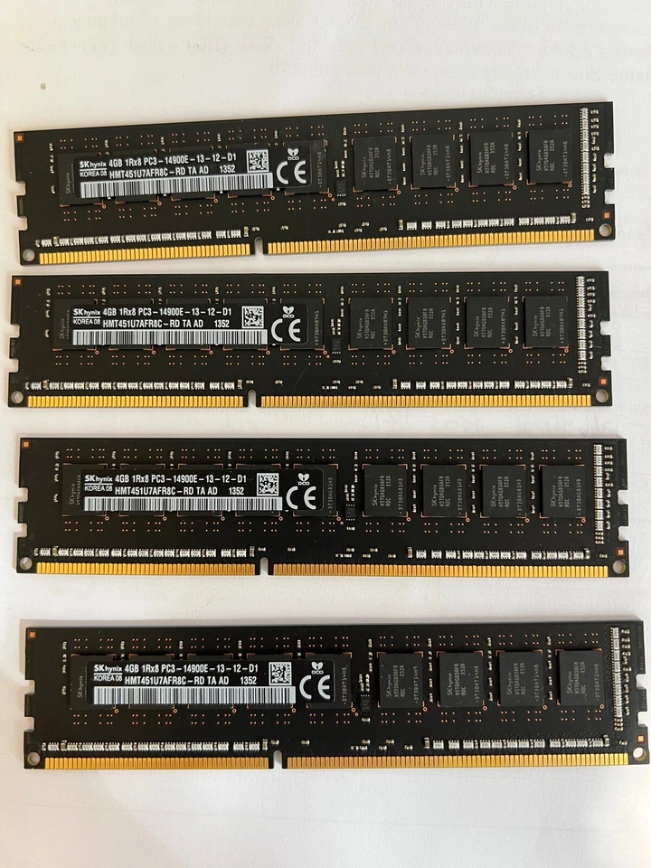 SK hynix 16Gb (4x4GB) PC3-14900E RAM (memory) for old model Mac Pro - Image 1 of 1