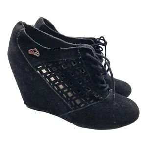 Fergalicious by Fergie Tess Damenschuhe Größe 7,5 M schwarz Keilabsatz-Bootie  - Bild 1 von 9