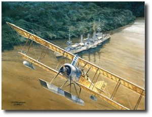 "Konigsberg" by Tom Freeman- WWI Naval Art- German Light Cruiser SMS Konigsberg - Bild 1 von 1