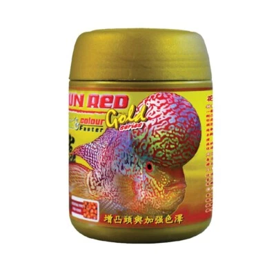 Okiko Sun Red Gold Series Premium Flowerhorn Fish Food for Head Plus Fast Colour - Image 1 of 4