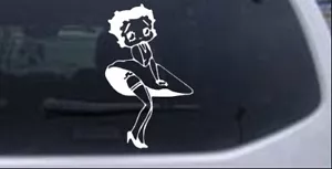 Betty Boop back skirt Car or Truck Window Laptop Decal Sticker 3.7X6 - Foto 1 di 33