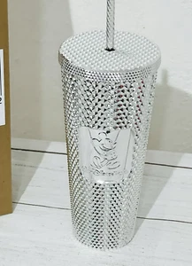 Walt Disney World Silber Starbucks Disney100 Mickey Nieten Becher Neu - Bild 1 von 9