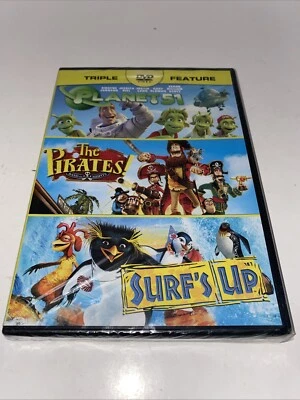 NEW Pirates Band of Misfits  Planet 51 Surfs up DVD Triple Feature Animation - Image 1 of 4
