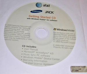 Samsung Jack AT&T Getting Started CD-ROM (2009) Windows Mobile 6.1 Software - Picture 1 of 1