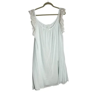 Vestido de noche vintage Kassatly azul pálido claro blanco encaje - Imagen 1 de 5