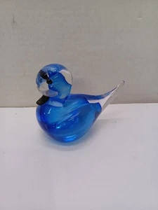 Formia Vetri Di Murano Ente Vogel Figur blau mundgeblasen Kunst Glas Aufkleber Italien B2 - Bild 1 von 7
