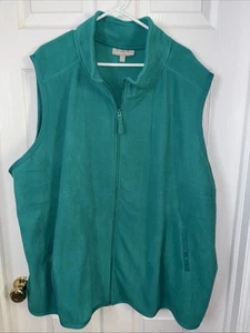 Woman Within Size 4X Green VEST No Sleeves Womens clothing 0831 - Picture 1 of 4