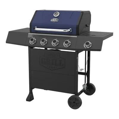 Expert Grill 4 Burner with Side Burner Propane Gas Grill in Blue