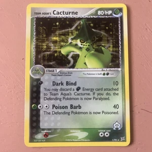 Team Aqua's Cacturne 1/95 Team Magma vs Team Aqua Rare Holo Pokémon Karte TCG  - Bild 1 von 9