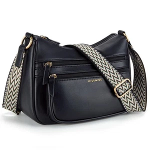 Crossbody Bags for Women, Medium Size Purses With Wide Shoulder Strap, Leathe... - Picture 1 of 7