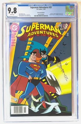 Superman Adventures #25 (1998) DC Comics CGC grado 9,8 páginas BLANCAS, Batgirl Foto 1 de 2