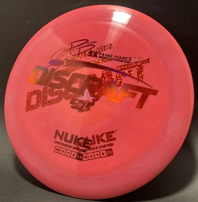 New! 173-174g Swirl ESP NUKE Paige Pierce Red Discraft DISC GOLF DISTANCE DRIVER - Image 1 of 3