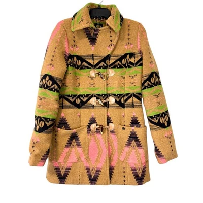 DEPT From the Heart Manta Azteca Suroeste Mezcla Lana Abrigo Palanca Talla L Foto 1 de 4