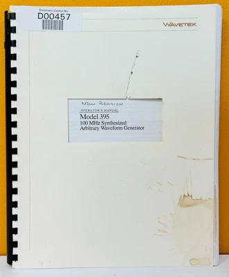 HP 1006-00-0781-01 Modelo 395 100 MHz Sintetizado Arb. Manual generador Waveform. Foto 1 de 2