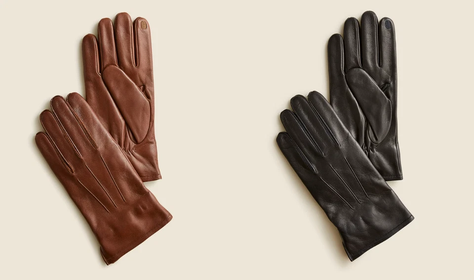 ¡OFERTA! Guantes de cuero forrados de cachemir Jcrew para hombre - 100% AUTÉNTICOS - Nuevos con etiquetas Foto 1 de 3