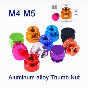 M4 M5 Aluminium Alloy Knurled Thumb Nuts With Step Hand Grip Knobs Nuts - Picture 1 of 13