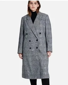 NWT Nili Lotan for Target Grey Double Breasted Overcoat Size Xs - Picture 1 of 15