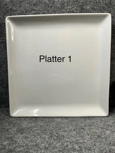 15" Large Pampered Chef White Square Platter Serving Plate Simple Additions - Picture 1 of 24