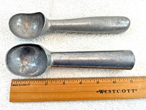 2 VTG Aluminum Ice Cream Scoop Kitchen Tool Nuroll  No. 20 7-3/8" L & Japan - Picture 1 of 6