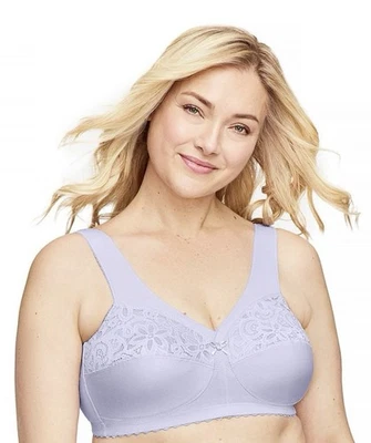 NWT Women's Glamorise 46C Purple Wireless Bra MagicLift Design Full Figure 1001 - Image 1 of 4