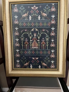 Glas gerahmtes Vintage Nadelspitze Wandbild 15” x 20,5” - Top Zustand! - Bild 1 von 2