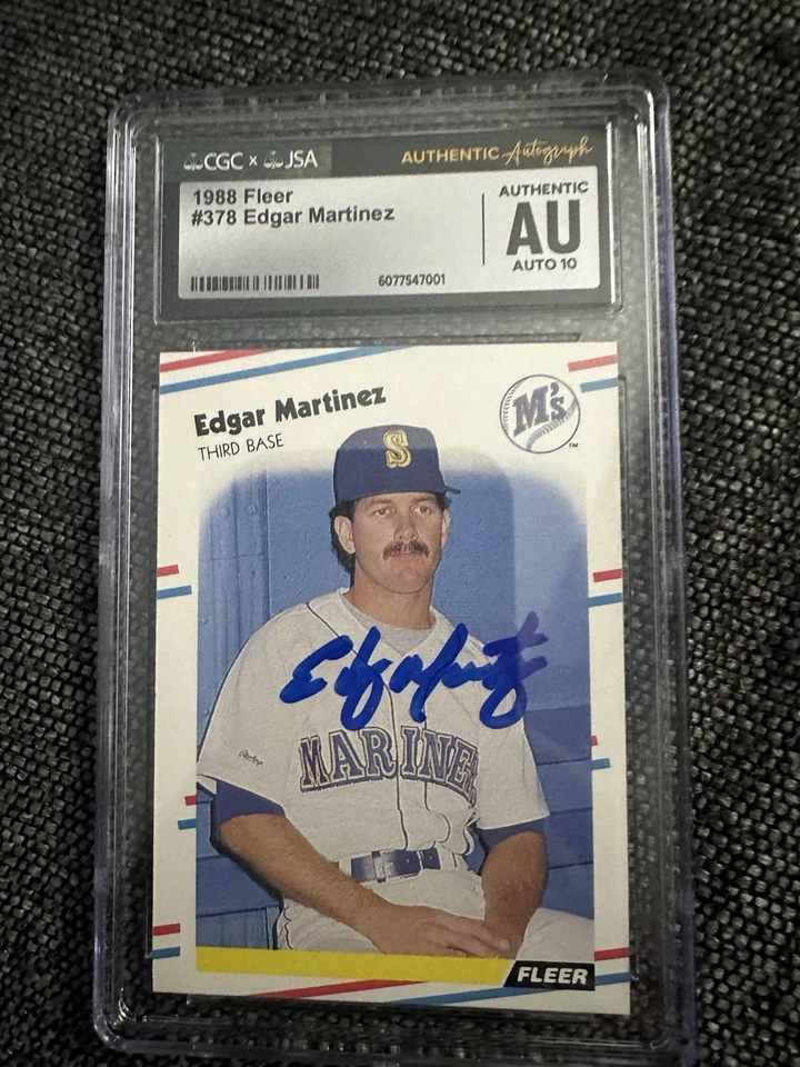 Fleer 1988 - Edgar Martinez #378 CGC + JSA AU - automático 10 Foto 1 de 4