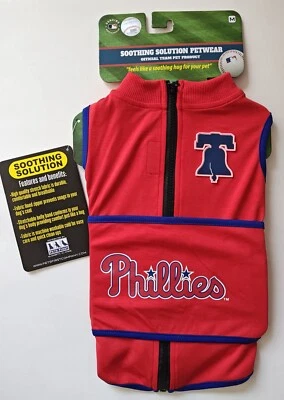Soothing Solution Dog Anxiety Calming Shirt Hug Vest Phillies Medium Pets First - Image 1 of 4